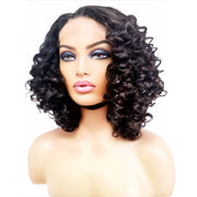 Brazilian Curly Side Part Human Hair Lace Front Wig (12) - Medium - 56cm $200 Lace Front Wig QualityHairByLawlar