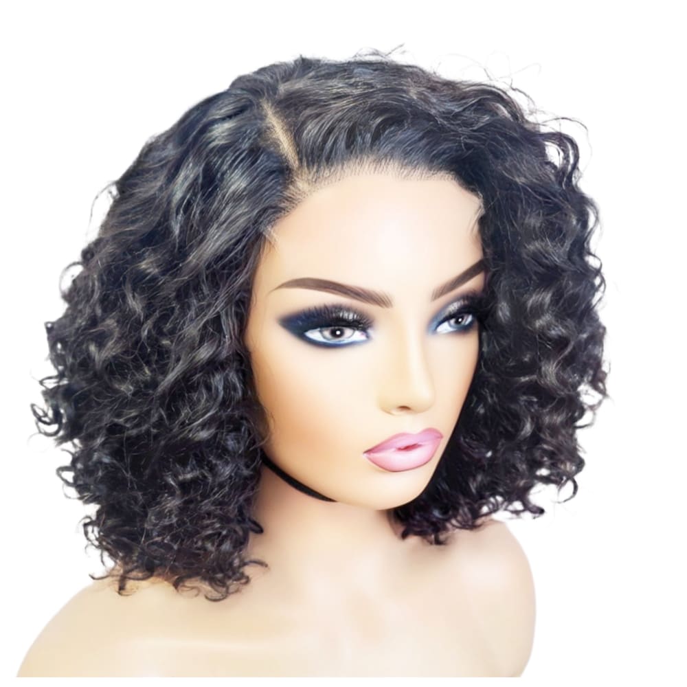 Brazilian Curly Side Part Human Hair Lace Front Wig (12) - Medium - 56cm $200 Lace Front Wig QualityHairByLawlar