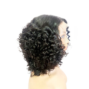 Brazilian Curly Side Part Human Hair Lace Front Wig (12) - Medium - 56cm $200 Lace Front Wig QualityHairByLawlar