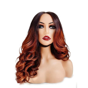 Brazilian Ginger Ombre Human Hair Lace Closure Wig - Medium - 56cm $300 Lace Front Wig QualityHairByLawlar (9429973106997)