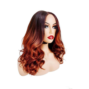 Brazilian Ginger Ombre Human Hair Lace Closure Wig - Medium - 56cm $300 Lace Front Wig QualityHairByLawlar