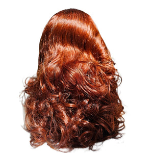 Brazilian Ginger Ombre Human Hair Lace Closure Wig - Medium - 56cm $300 Lace Front Wig QualityHairByLawlar (9429973106997)