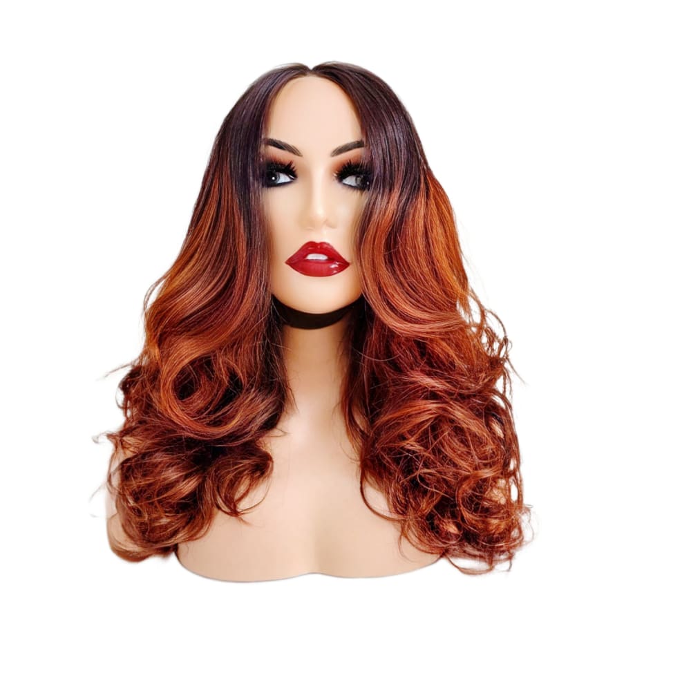 Brazilian Ginger Ombre Human Hair Lace Closure Wig - Medium - 56cm $300 Lace Front Wig QualityHairByLawlar