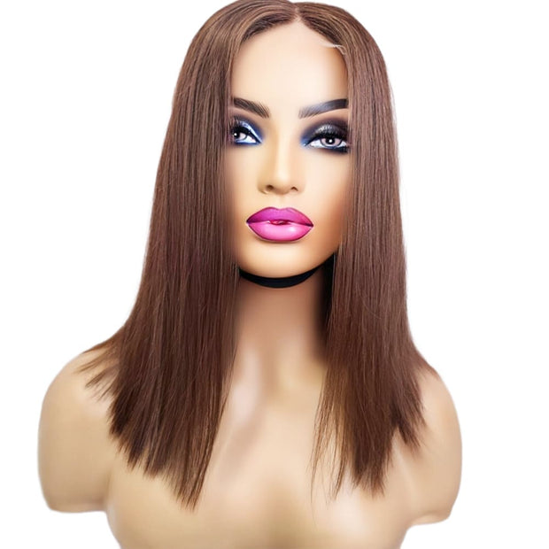 Brazilian Human Hair Lace Front Bob Wig (10") (8791643259189)