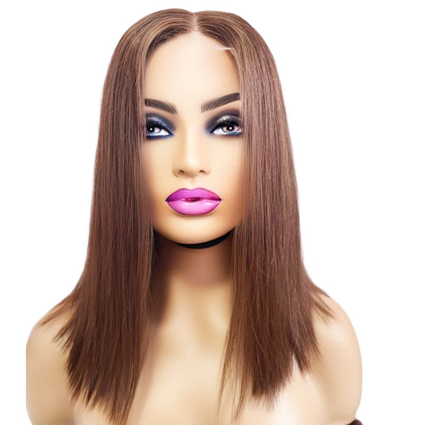Brazilian Human Hair Lace Front Bob Wig (10") (8791643259189)