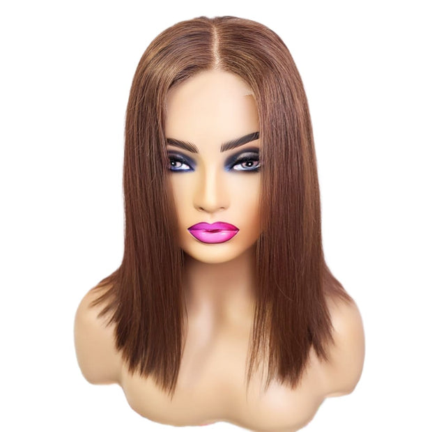 Brazilian Human Hair Lace Front Bob Wig (10") (8791643259189)