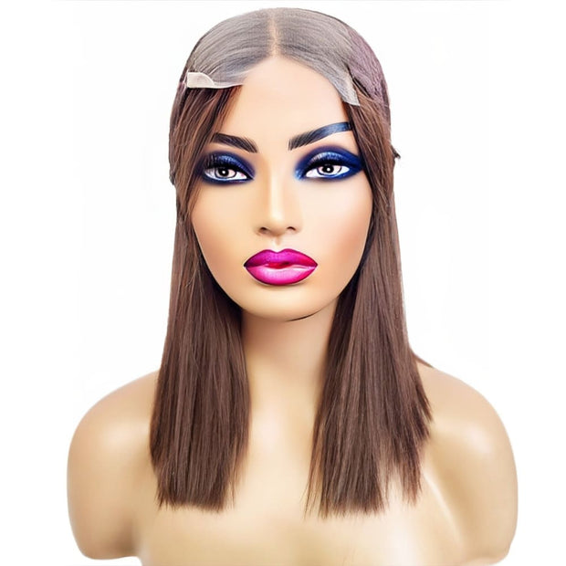 Brazilian Human Hair Lace Front Bob Wig (10") (8791643259189)