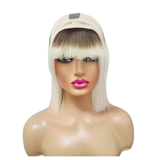 Brazilian Human Hair Lace Front Wig With Bangs (10) - Medium - 56cm $185 Lace Front Wig QualityHairByLawlar