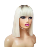 Brazilian Human Hair Lace Front Wig With Bangs (10) - Medium - 56cm $185 Lace Front Wig QualityHairByLawlar