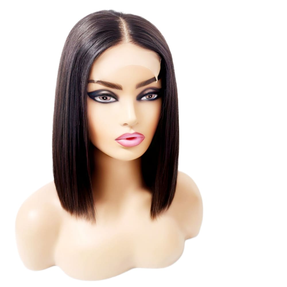 Brazilian Mid Part Bob Human Hair Lace Front Wig - Medium - 56cm $170 Lace Front Wig QualityHairByLawlar (8955621802293)