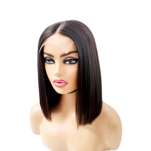 Brazilian Mid Part Bob Human Hair Lace Front Wig - Medium - 56cm $170 Lace Front Wig QualityHairByLawlar (8955621802293)