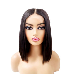 Brazilian Mid Part Bob Human Hair Lace Front Wig - Medium - 56cm $170 Lace Front Wig QualityHairByLawlar