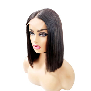 Brazilian Mid Part Bob Human Hair Lace Front Wig - Medium - 56cm $170 Lace Front Wig QualityHairByLawlar (8955621802293)
