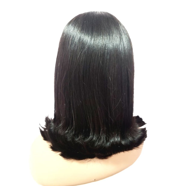 Brazilian Silky Straight C- Part Human Hair Lace Front Wig (10") (4782386577494)