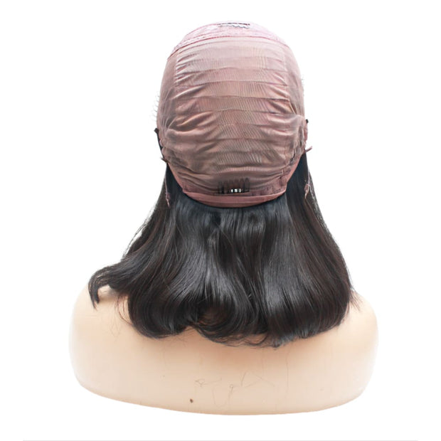 Brazilian Silky Straight C- Part Human Hair Lace Front Wig (10") (4782386577494)