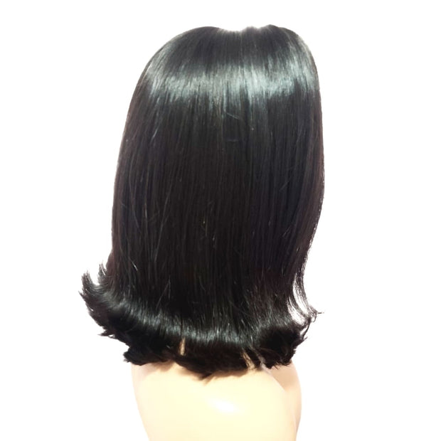 Brazilian Silky Straight C- Part Human Hair Lace Front Wig (10") (4782386577494)