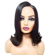 Brazilian Silky Straight C- Part Human Hair Lace Front Wig (10") (4782386577494)
