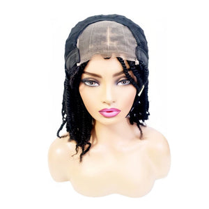 Kinky Twist Lace Closure Braided Wig- 1B - Medium - 56cm $180 Sprint Twists QualityHairByLawlar (8916795982133)