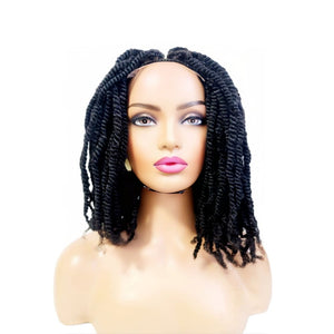 Kinky Twist Lace Closure Braided Wig- 1B - Medium - 56cm $180 Sprint Twists QualityHairByLawlar (8916795982133)