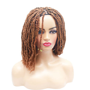 Kinky Twist Lace Closure Braided Wig- Golden Brown - Medium - 56cm $180 Sprint Twists QualityHairByLawlar