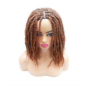 Kinky Twist Lace Closure Braided Wig- Golden Brown - Medium - 56cm $180 Sprint Twists QualityHairByLawlar