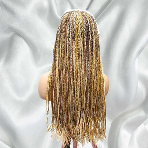 Knotless Box Braids Wig- Balayage Blonde / Brown Multi Color - Medium- 56cm $200 Knotless Braids QualityHairByLawlar (6608000909398)