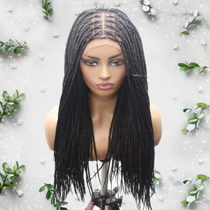 Knotless Box Braids Wig- Natural Black - Medium- 56cm $200 Knotless Braids QualityHairByLawlar (6615468277846)