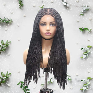 Knotless Box Braids Wig- Natural Black - Medium- 56cm $200 Knotless Braids QualityHairByLawlar (6615468277846)