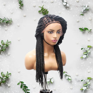 Knotless Box Braids Wig- Natural Black - Medium- 56cm $200 Knotless Braids QualityHairByLawlar (6615468277846)