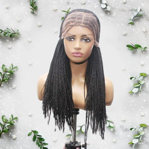 Knotless Box Braids Wig- Natural Black - Medium- 56cm $200 Knotless Braids QualityHairByLawlar (6615468277846)