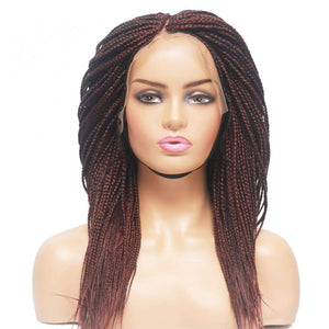 Lace Frontal Braided Wig - Feathers - Medium - 54cm $155 Box Braids QualityHairByLawlar (10347374028)