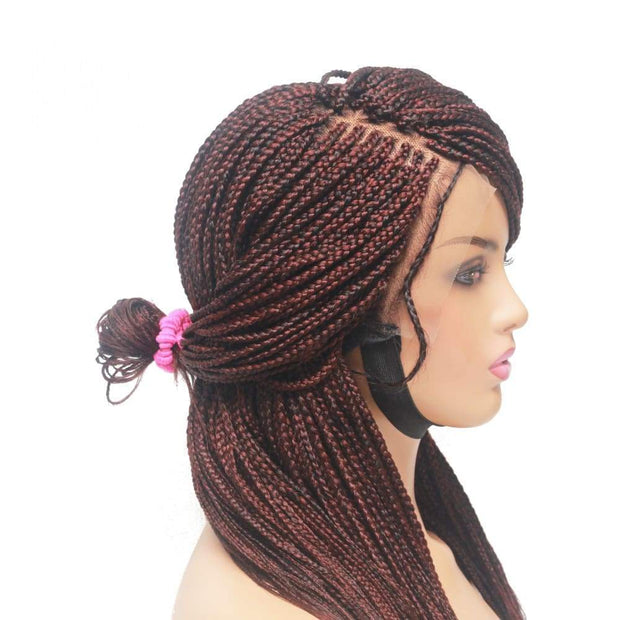 Lace Frontal Braided Wig - Feathers - $155 Box Braids QualityHairByLawlar (10347374028)