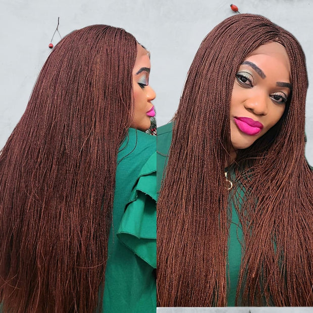 Micro Braids Fully Hand Braided Lace Wig (30/35) - Medium - 56cm $220 Micro Twists QualityHairByLawlar (8293549446)