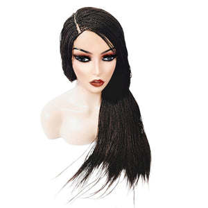 Micro Twist Fully Hand Braided Lace Closure Wig (Dark Brown) - Medium - 56cm $175 Micro Twists QualityHairByLawlar (9531101806901)
