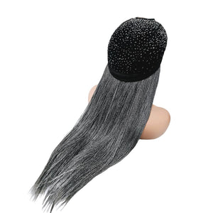 Micro Twist Fully Hand Braided Lace Closure Wig (Grey) - Medium - 56cm $175 Micro Twists QualityHairByLawlar (9531858714933)