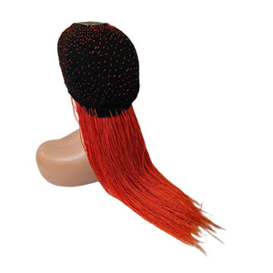 Micro Twist Fully Hand Braided Lace Closure Wig (Red Orange) - Medium - 56cm $175 Micro Twists QualityHairByLawlar (9532016754997)