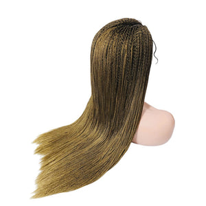 Micro Twist Fully Hand Braided Lace Closure Wig (Yellow Gold) - Medium - 56cm $175 Micro Twists QualityHairByLawlar (9531916714293)