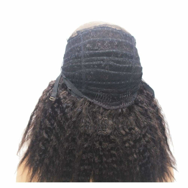 Mongolian Kinky Straight Human Hair Lace Front Wig- 10 - Medium - 56cm $280 Custom Human Hair Wig QualityHairByLawlar (4700328362070)