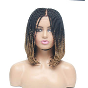 Ombre Bob Box Braids Fully Hand Braided Lace Wig - Medium - 56cm $160 Box Braids QualityHairByLawlar (4980037058646)