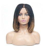 Ombre Bob Box Braids Fully Hand Braided Lace Wig - Medium - 56cm $160 Box Braids QualityHairByLawlar (4980037058646)