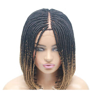 Ombre Bob Box Braids Fully Hand Braided Lace Wig - Medium - 56cm $160 Box Braids QualityHairByLawlar (4980037058646)
