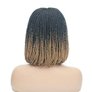 Ombre Bob Box Braids Fully Hand Braided Lace Wig - Medium - 56cm $160 Box Braids QualityHairByLawlar (4980037058646)
