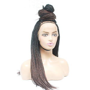 Ombre Box Braids Fully Hand Braided Lace Frontal Wig (#1/ #33) - Medium - 56cm $200 Box Braids QualityHairByLawlar (6679582376022)