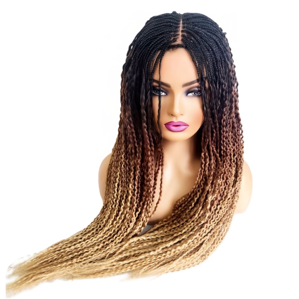Passion Twist 3 Tone Fully Hand Braided Wig - Medium - 56cm $200 Box Braids QualityHairByLawlar (8955672133941)