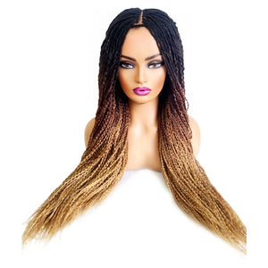 Passion Twist 3 Tone Fully Hand Braided Wig - Medium - 56cm $200 Box Braids QualityHairByLawlar (8955672133941)
