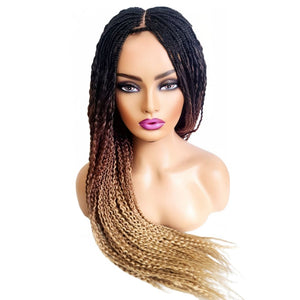 Passion Twist 3 Tone Fully Hand Braided Wig - Medium - 56cm $200 Box Braids QualityHairByLawlar (8955672133941)