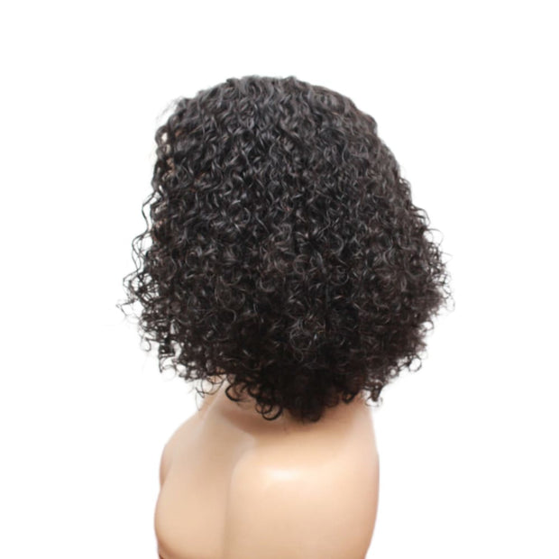 Pre-Made Afro Curly Human Hair Lace Closure Wig (6821558681686)