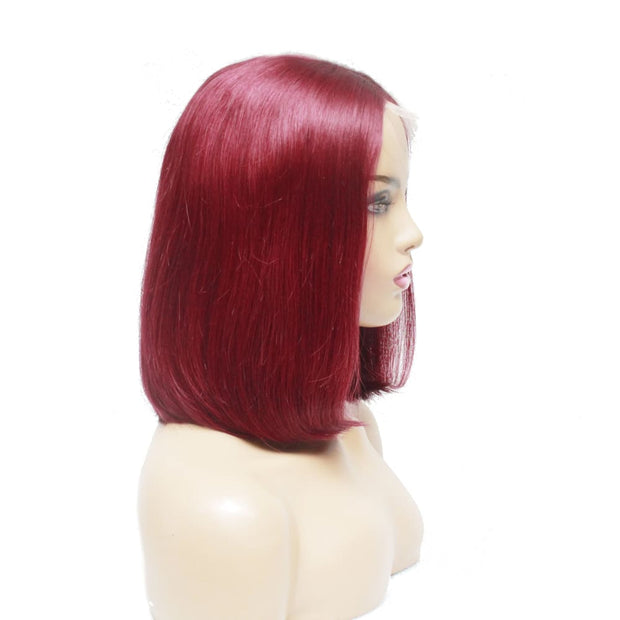 Pre-Made Burgundy Silky Straight Human Hair Lace Wig - Medium - 56cm $210 Lace Front Wig QualityHairByLawlar (6542379024470)