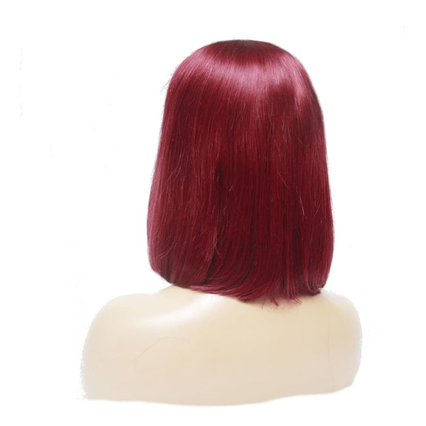 Pre-Made Burgundy Silky Straight Human Hair Lace Wig - Medium - 56cm $210 Lace Front Wig QualityHairByLawlar (6542379024470)