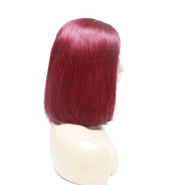 Pre-Made Burgundy Silky Straight Human Hair Lace Wig - Medium - 56cm $210 Lace Front Wig QualityHairByLawlar (6542379024470)